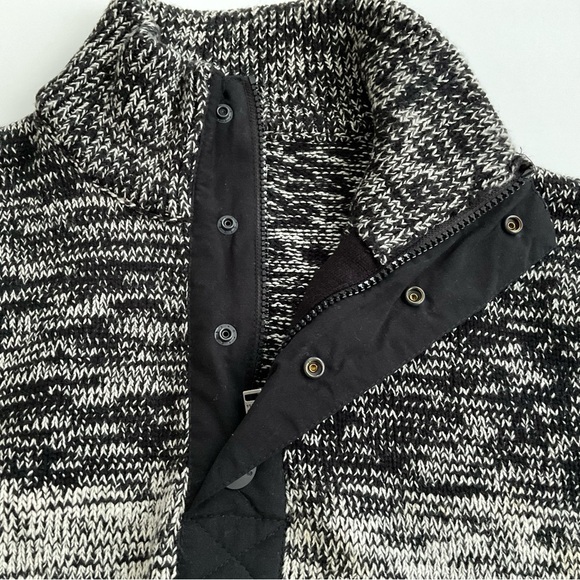 Express Mens 1/4 Zip Pullover Sz L Gray/Black Mock Neck Knit Preppy Y2K Everyday - Picture 5 of 10